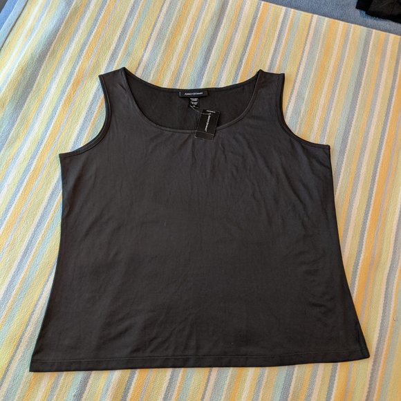 New Ashley Stewart Basic Black Tank Top 18/20 - Picture 2 of 9